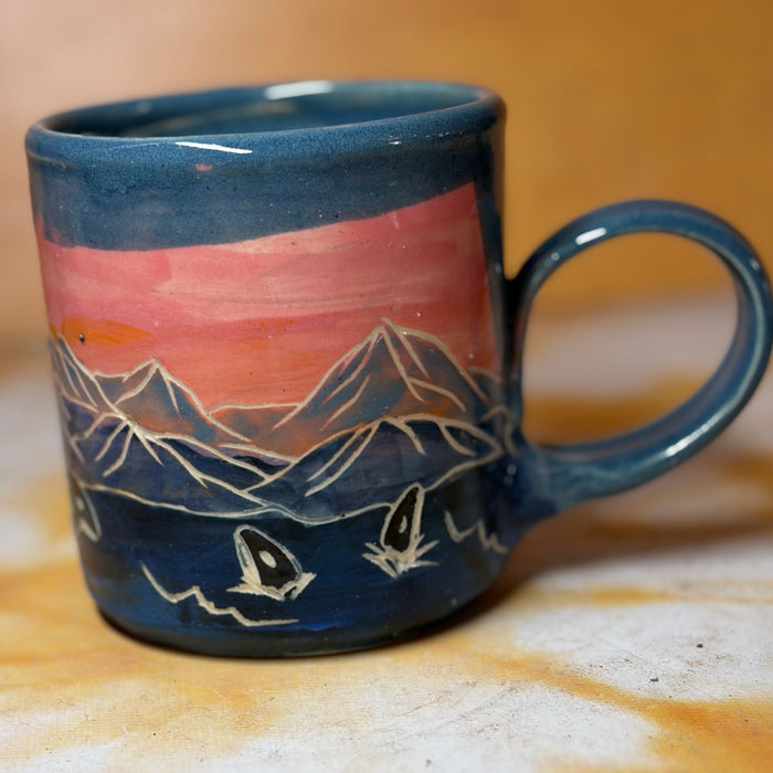 14oz sunset orca mug