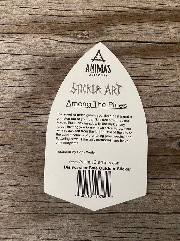 Among The Pines Hiking stickers - Nature Decals