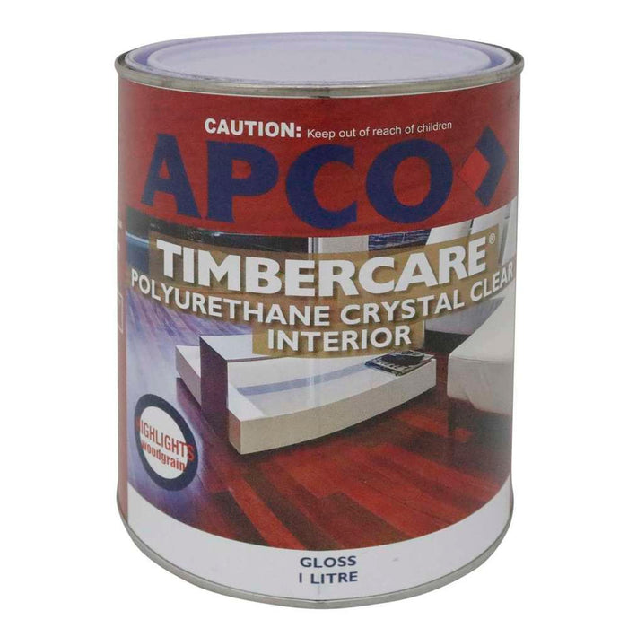 Apco Touchwood Varnish Gloss Polyurethane Clear 1L