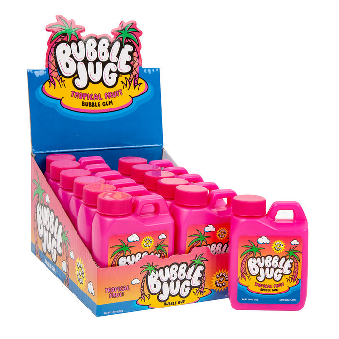 Bubble Jug Tropical Fruit Bubble Gum - 12 Count