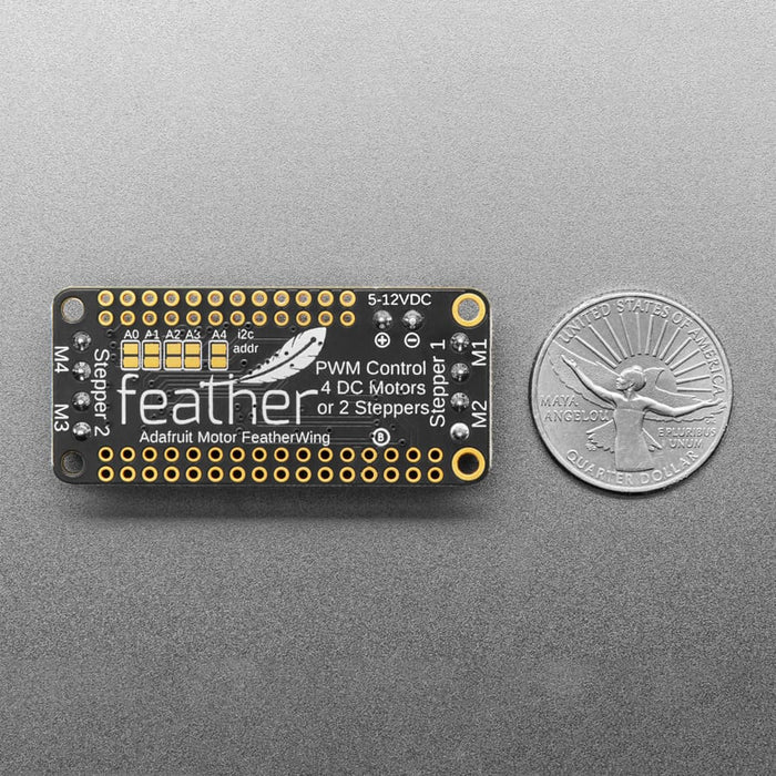 DC Motor + Stepper FeatherWing add-on for all Feather Boards by Adafruit - The Pi Hut