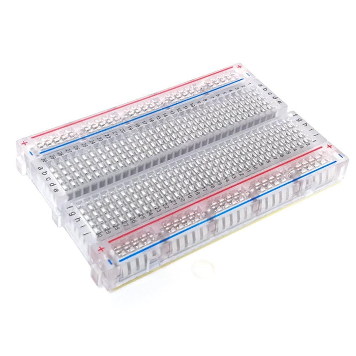 Half-Size Breadboard - Transparent by The Pi Hut - The Pi Hut