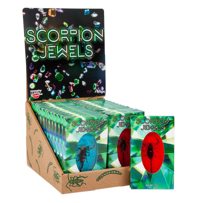 Hotlix Scorpion Jewels Real Scorpion Hard Candy - 24 Count