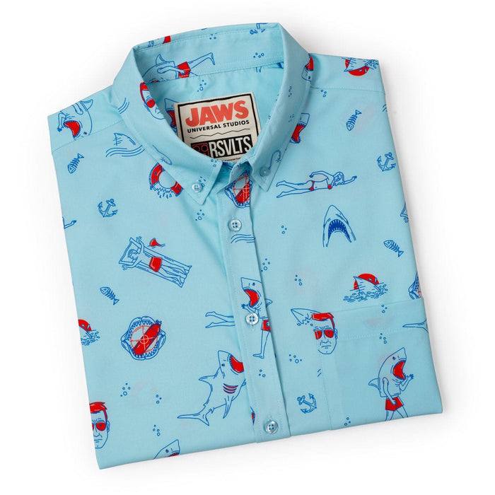 RSVLTS Jaws Short Sleeve Shirt Jaws "Amity Island Welcomes You" – KUNUFLEX Short Sleeve Shirt