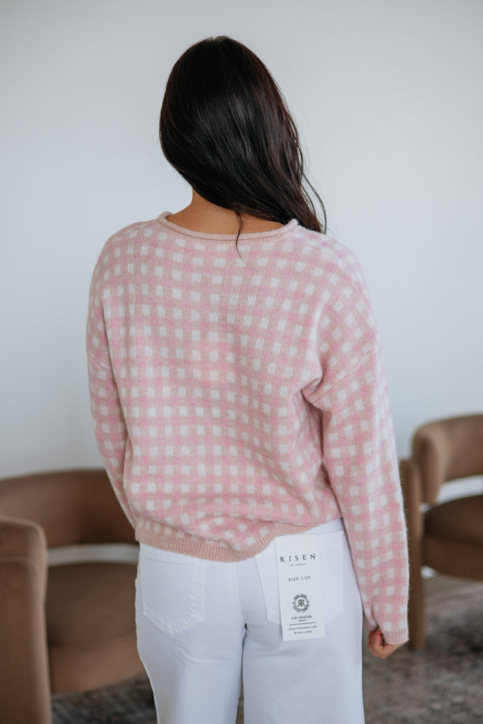 Laren Gingham Sweater