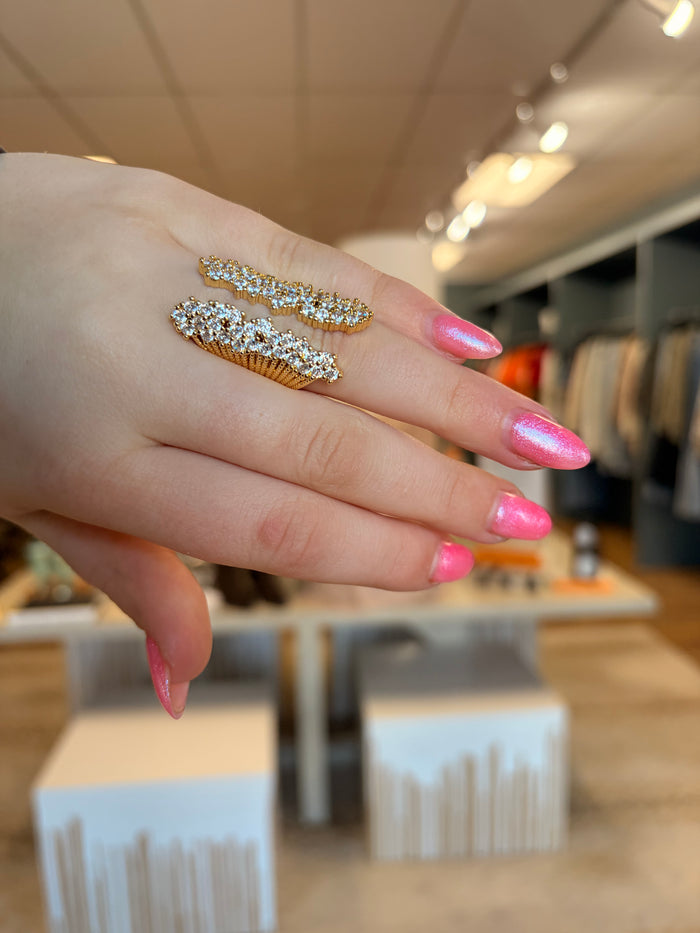 Large bedazzled split ring
