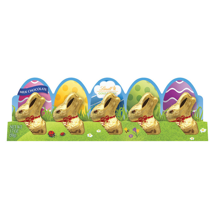 Lindt Mini Gold Foiled Chocolate Bunnies - 12 Count