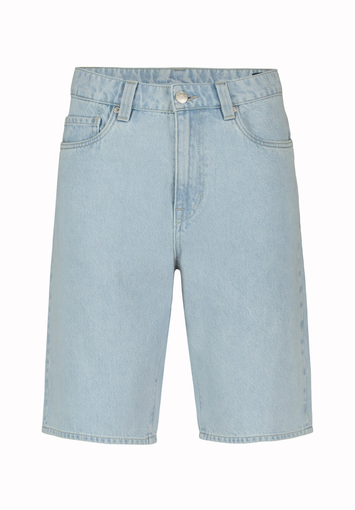 Buffalo Men Shorts Navy Denim Denim Shorts Rigid Mid-Length