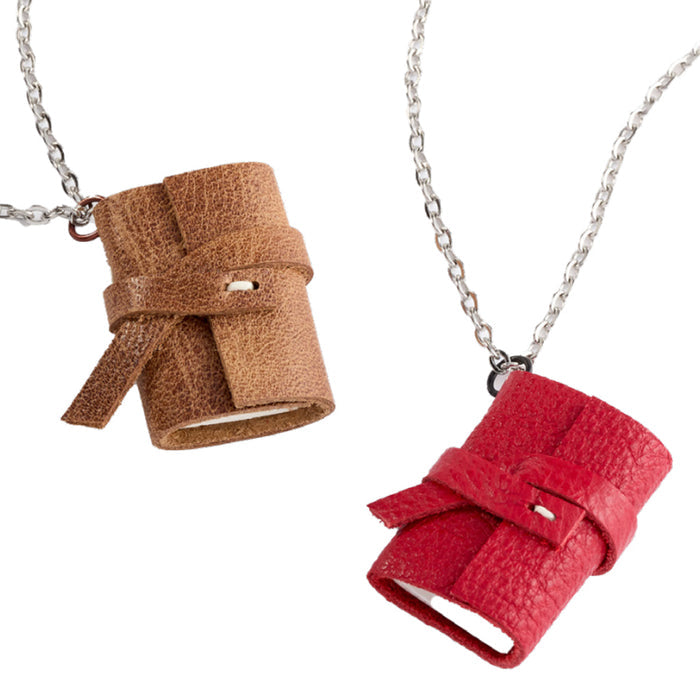 Miniature Leather Book Necklace - Library of Congress Shop