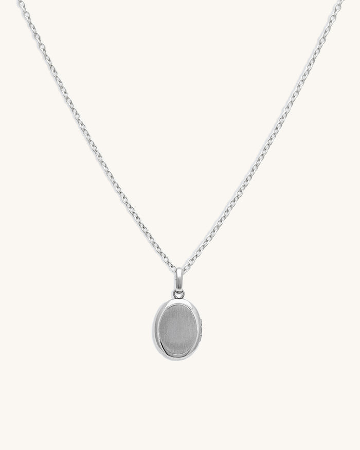 Petite Oval Diamond Locket