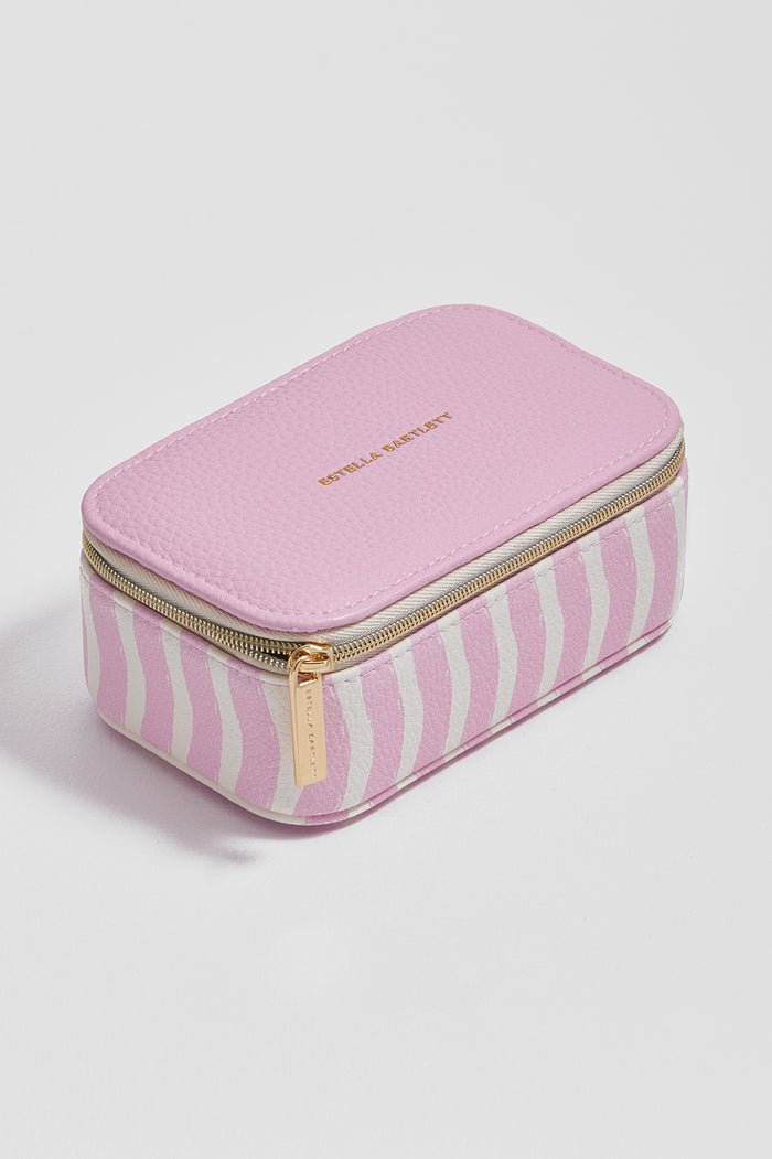 Pink Wiggle Print Mini Jewellery Box