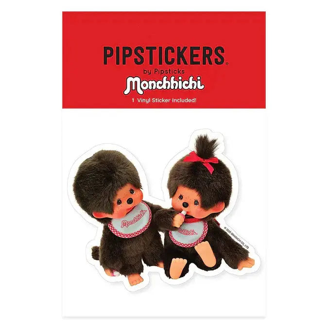 Pipsticks + Monchhichi Boy and Girl Vinyl Sticker