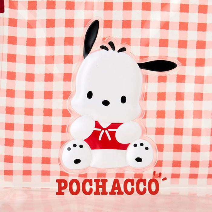 Pochacco Clear Gingham Zipper Pouch Bags Japan Original