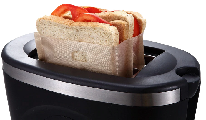Reusable Non-Stick Heat Resistent Toaster Bags, 2-pack - GoWISE USA
