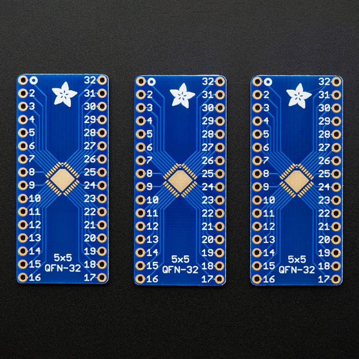 SMT Breakout PCB for 32-QFN or 32-TQFP - 3 Pack! by Adafruit - The Pi Hut