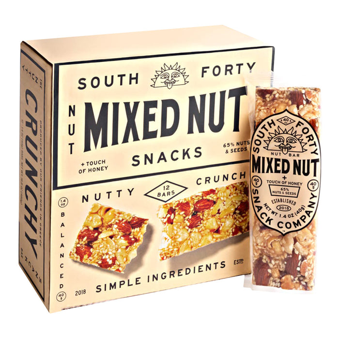 South Forty Snacks Mixed Nut Candy Bars - 12 Count