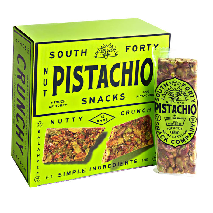 South Forty Snacks Pistachio Nut Candy Bars - 12 Count