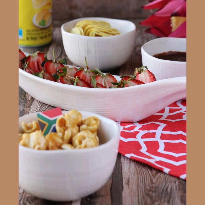 Symphony Ripple Dipping Bowl Set Of 4 - White