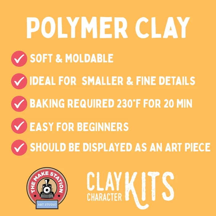 The Make Station DIY Polymer Clay Kit: Axel the Axolotl