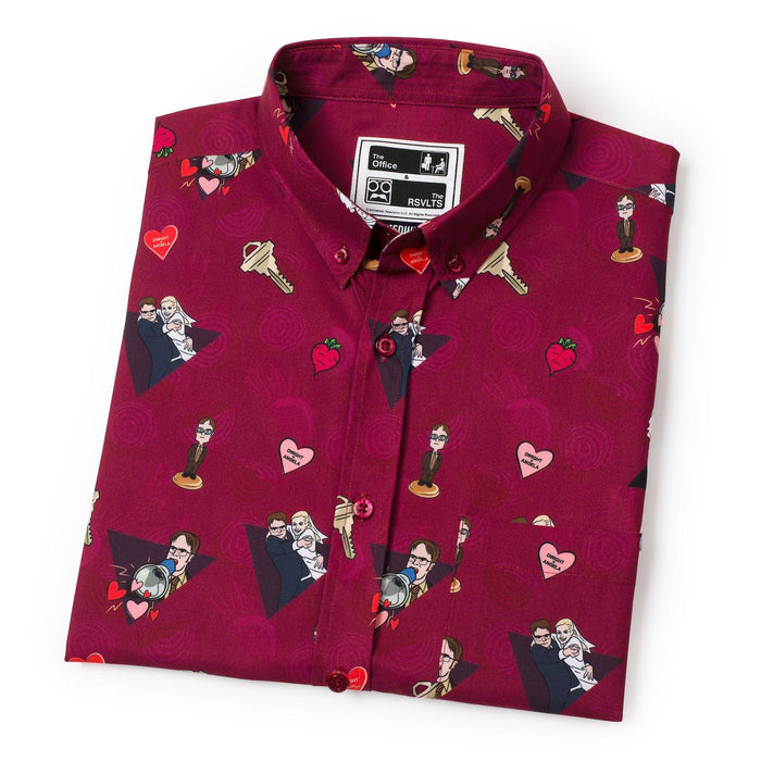 RSVLTS The Office Short Sleeve Shirt The Office "Heartbeets" – KUNUFLEX Short Sleeve Shirt