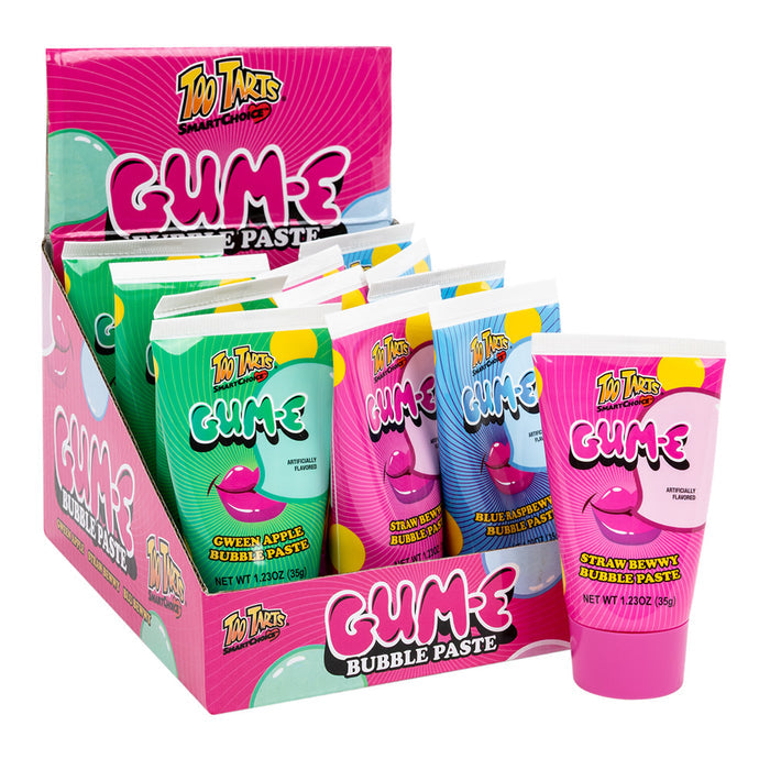 Too Tart Gum E Bubble Paste Gum - 12 Count