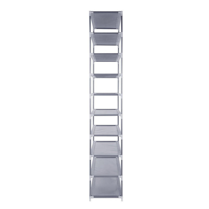 10 Tier Stackable Shoe Rack - Silver/Grey-#product_category#-Home Living Store