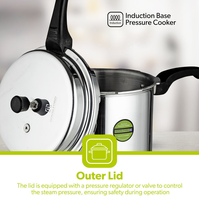 10L Lightweight Aluminium Stovetop Pressure Cooker