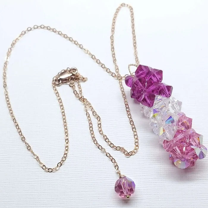 AMD127414 K Rose Gold Fill Sparkly Crystal Pillar Pendant NecklaceJewelryNecklace$ 117.00Alexa Martha Designs