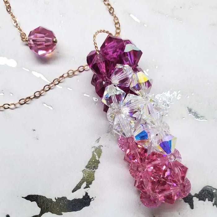 AMD127414 K Rose Gold Fill Sparkly Crystal Pillar Pendant NecklaceJewelryNecklace$ 117.00Alexa Martha Designs