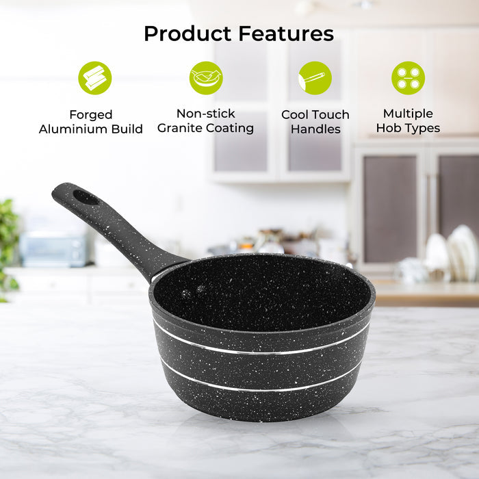 14cm Lightweight 5-Ply Non-Stick Saucepan