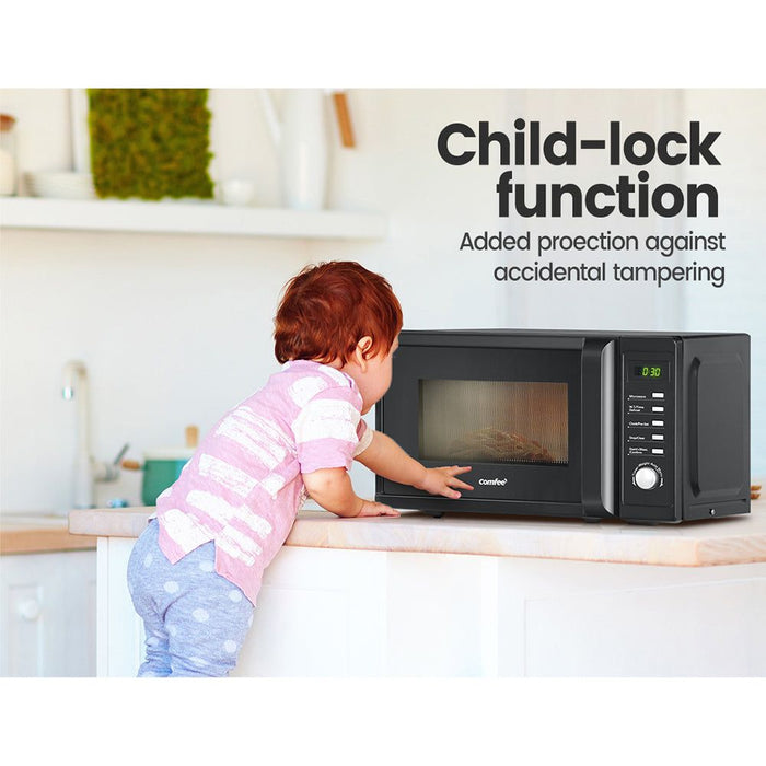 20L Microwave Oven 700W Countertop Kitchen Cooker Black-#product_category#-Home Living Store