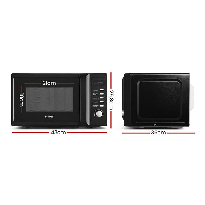 20L Microwave Oven 700W Countertop Kitchen Cooker Black-#product_category#-Home Living Store