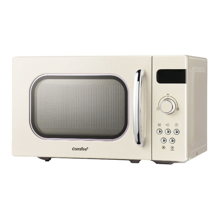 20L Microwave Oven 800W Countertop Kitchen 8 Cooking Settings Cream-#product_category#-Home Living Store
