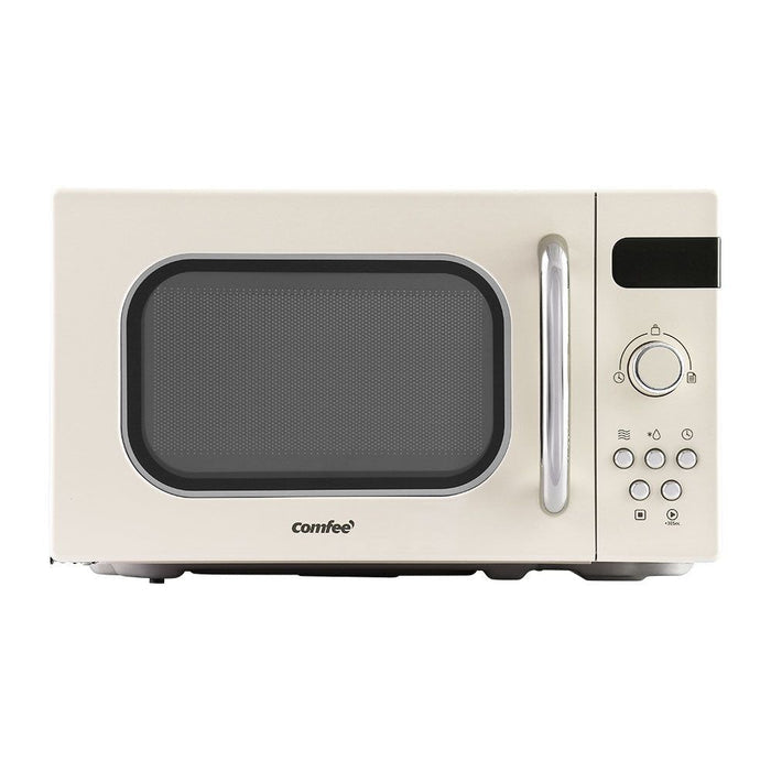 20L Microwave Oven 800W Countertop Kitchen 8 Cooking Settings Cream-#product_category#-Home Living Store