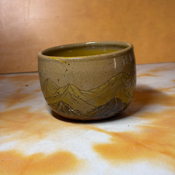 2ND 16oz tan mountains mug