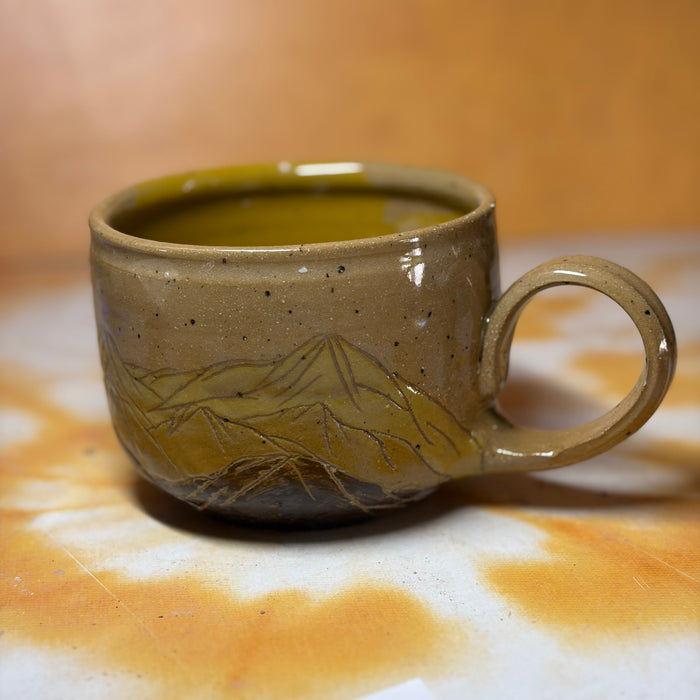 2nd 16oz tan mountains mug