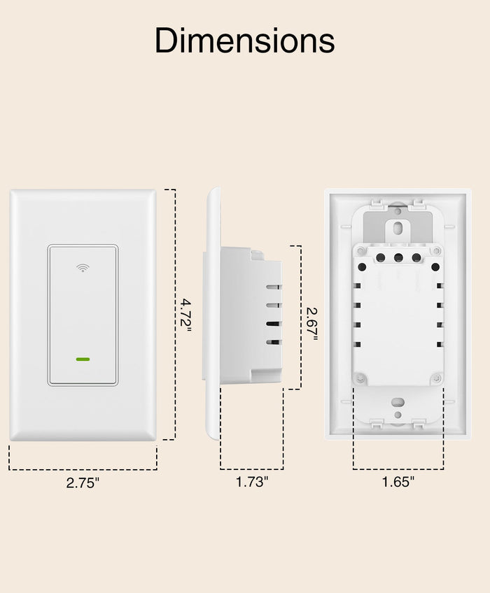 3-Way Smart Light Switch GHomeSmart® SW6 - GHome Smart Official