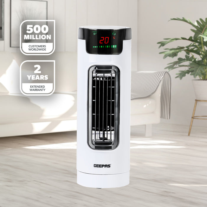 30W Three-Speed Mini Tower Fan With Remote Control