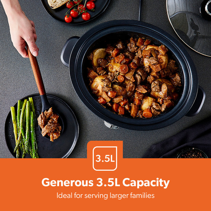 3.5L Electric Chalkboard Slow Cooker With Removable Bowl