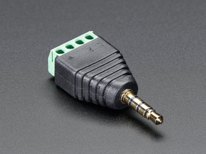 3.5mm (1/8") 4-Pole (TRRS) Audio Plug Terminal Block by The Pi Hut - The Pi Hut