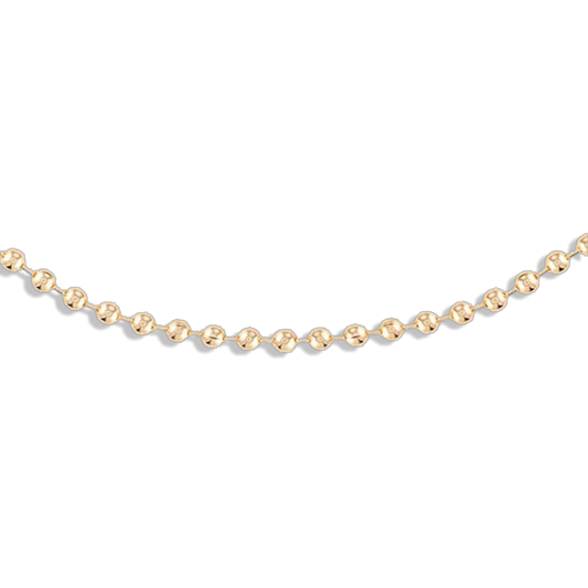 3MM Ball Chain Necklace - 18k gold filled 3mm ball chain necklace, great for layering