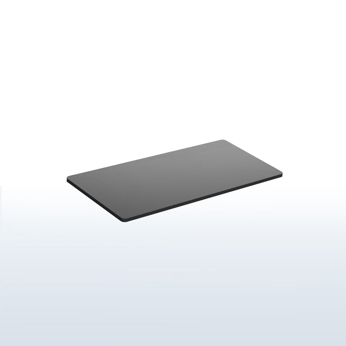 Black rectangular desktop on a white background