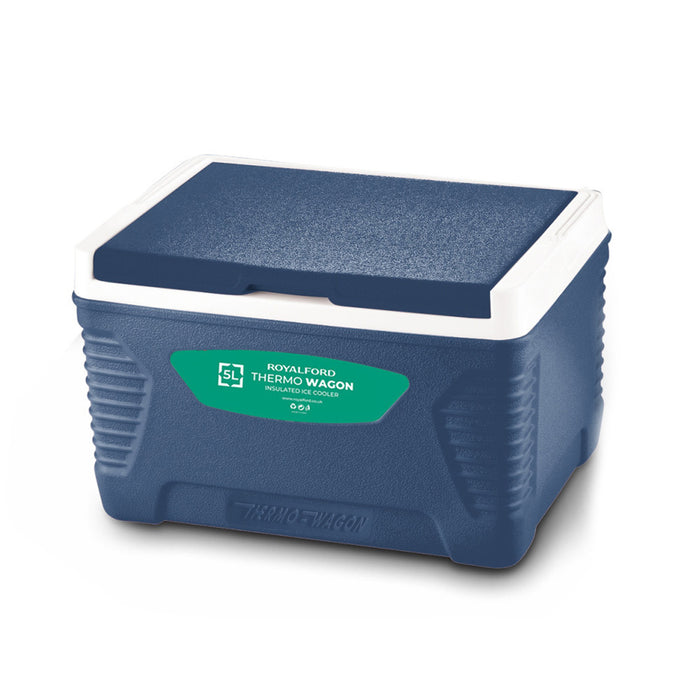 5L Insulated Ice Cooler Box - Blue - Portable, Lightweight