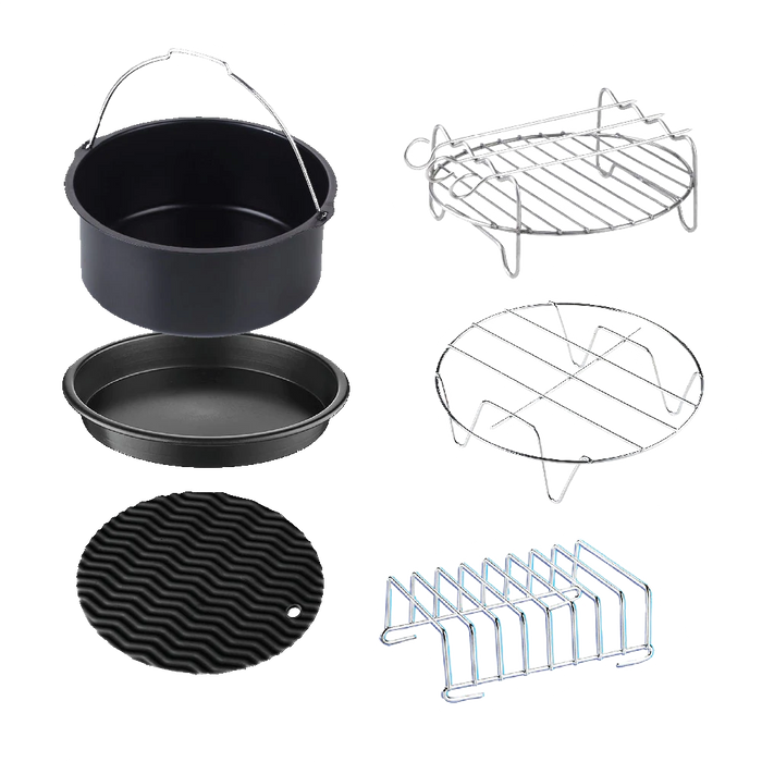 6 Piece Large Air Fryer Accessory Kit, GWA0008 - GoWISE USA