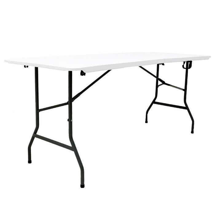 6ft White Heavy-Duty Folding Table, Outdoor & Indoor Portable Table