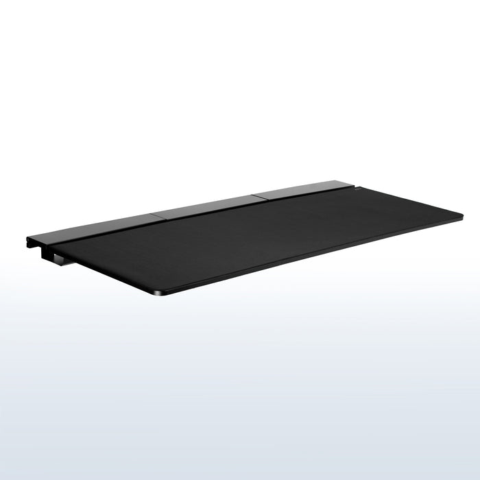 Black desk pad on a white background