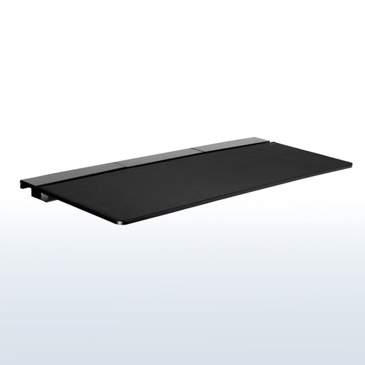 Black desk pad on a white background
