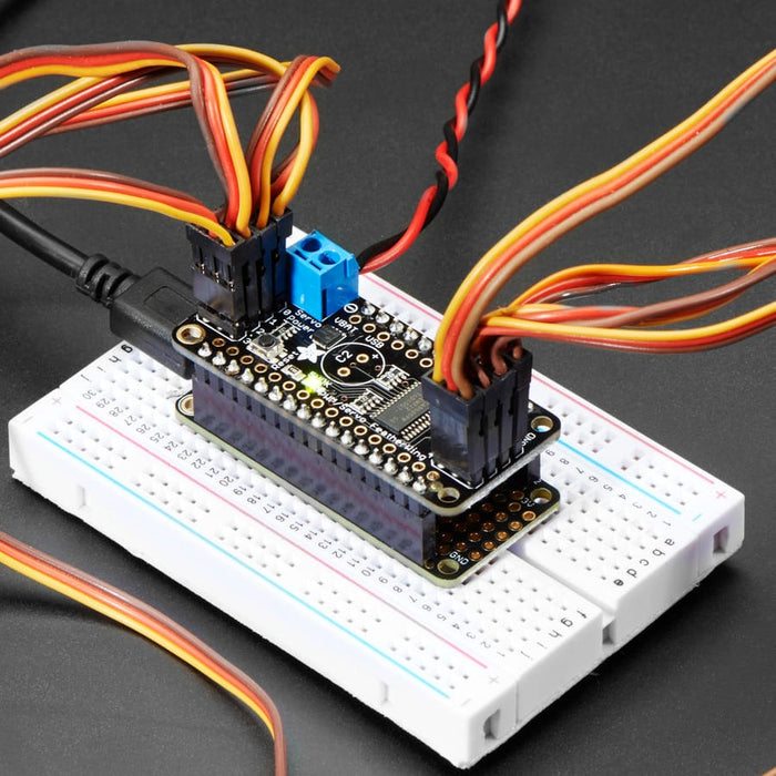 8-Channel PWM or Servo FeatherWing add-on for all Feather Boards by Adafruit - The Pi Hut