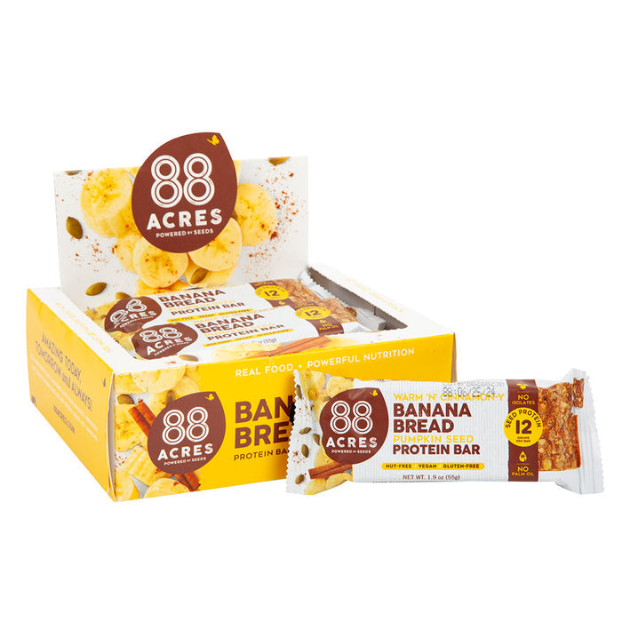 88 Acres Pumpkin Seed and Banana Bread Protein Bar - 9 Count
