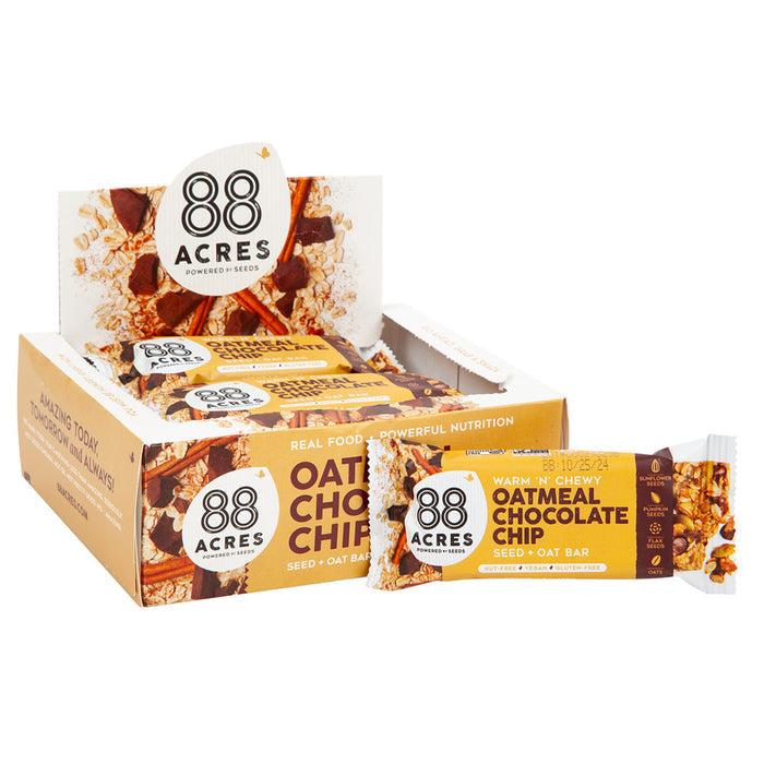 88 Acres Seed and Oat Bars Oatmeal Chocolate Chip - 9 Count